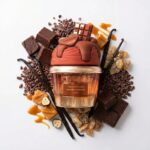 Choco Overdose Lattafa Eau de Parfum Para Mujer con ingredientes de fondo