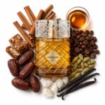 Golden Elixir Reserve Riiffs Extrait de Parfum con fondo de ingredientes